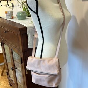 Pink Leather crossbody